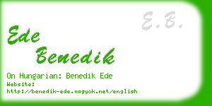 ede benedik business card